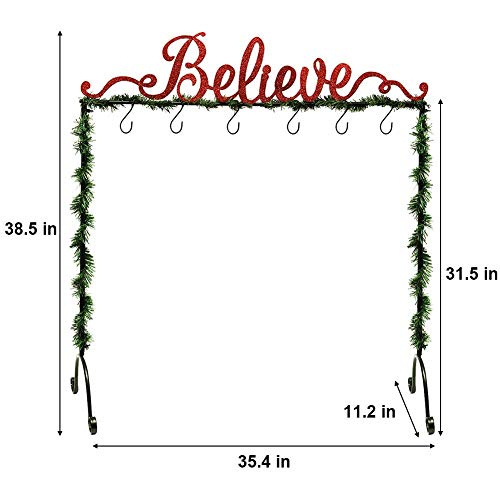 Forup Believe Christmas Stocking Holder Stand Hangers #TOP2