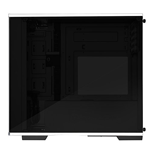 SilverStone SST-LD01B Lucid Mini Tower Micro ATX Custodia per computer, alta prestazione del flusso d'aria silenzioso, 3x vetro temperato