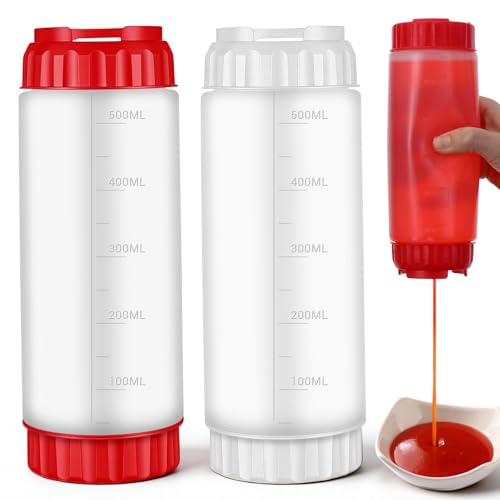 Imagen de ADLABLD 2 botellas exprimibles recargables de 20 onzas