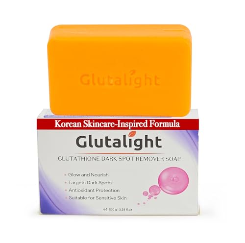 Glutalight Glutathione Dark Spot Remover Soap | Korean Skincare Hydrating Soap | Hyaluronic Acid, Niacinamide & Ceramide | Achieve Glass Skin Glow | Even Skin Tone & Fades Hyperpigmentation |Pack of 1