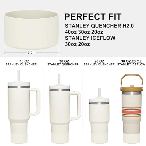 Image of Affute Protective Silicone Boot for Stanley Quencher H2.0 40 30 20 oz & IceFlow Flip 30 20 oz, BPA Free Anti-Noise Anti-Scratch, Stanley Cup Protector Sleeve Cover Boot