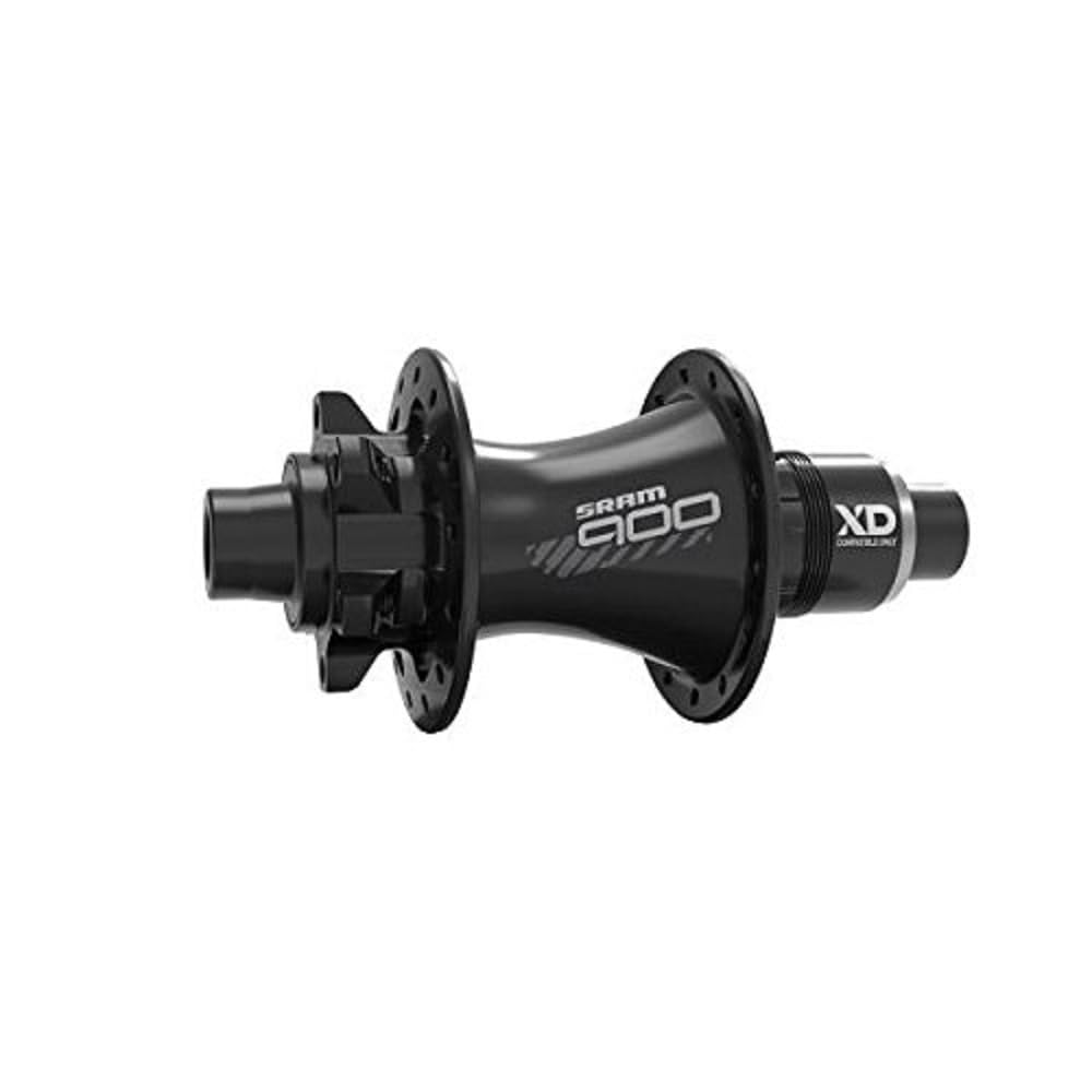 SRAM 900 Rear Hub 28H 6-Bolt Disc Black, 9/10/11-Speed Driver Body, Includes Quick Release and 12 x 142mm Through Axle Caps