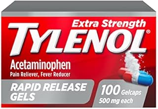 Tylenol Extra Strength Acetaminophen Rapid Release Gels, Pain Reliever & Fever Reducer, 100 ct