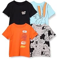 Amazon Essentials Camisetas de Manga Corta Niños, Paquete de 4,