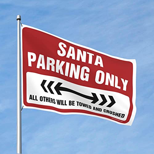 Drapeau de jardin Père Noël parking seulement d'automne grand format 120x180 cm