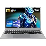 UOWAMOU 15.6 IPS-FHD-Laptop, 32GB RAM 512GB SSD 6500Y (up to 3.4GHz), Multi-Ports Lightweight Computer for Student-Home WiFi 5 BT5.0