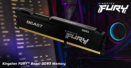 FURY Beast Nero 8GB 1866MHz DDR3 CL10 Memoria Gaming Kit per Computer Fissi Modulo Singolo KF318C10BB/8 - RAM - Immagine 5