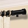 TiMi 1" Decorative Spiral Curtain Rod - Adjustable 36 To 168 Inches, Black, With Brackets - View #5