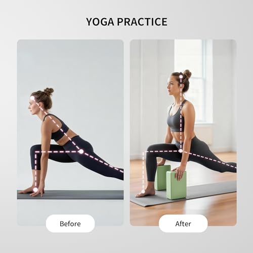 PROIRON Yoga Blocks, 2 Pack Supportive High Density Premium Eva Foam, Soft Non-Slip Surface with Curved Edges Stretch Blocks for Yoga, Pilates, Stretching by PROIRON - Image 6