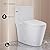 Swiss Madison Dreux One Piece Toilet, Modern Toilets For Bathrooms, ADA Toilet, Elongated Left Side Flush 1.28 GPF, Glossy White
