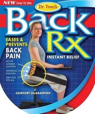 Nada-Chair Dr. Toso's Back Rx Portable Back Support Belt for Posture Improvement - One Size Fits All