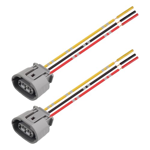 2PCS Alternator Connector Plug,3-Pin Alternator Plug Pigtail Wiring Harness Compatible with Nissan Subaru Infiniti Suzuki Audi,Alternators Pigtail Connector Car Accessories
