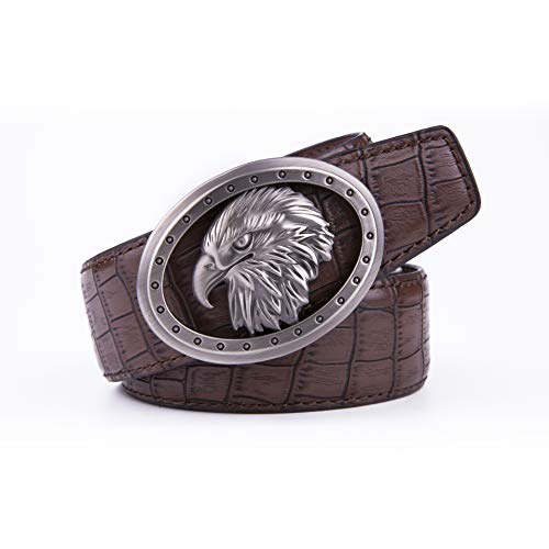 Men's Belt Leather Dress Belts Ratchet Automatic Buckle Size Customized2