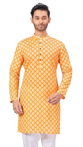 Image of Studio Shringaar Men's Cotton Relaxed Fit Straight Kurta