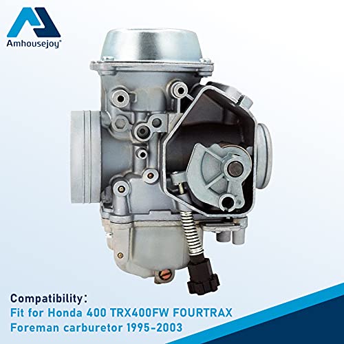 Amhousejoy Carburetor Carb Fit for Honda TRX 400 TRX400FW FOURTRAX Foreman ATV Part No. PD32J-5A
