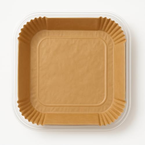 Air Fryer Paper Liners Square 100PCS – Non-Stick, Grease-Resistant, Food Grade Parchment Paper for Air Fryers, Ovens & Microwaves, Heat Resistant up to 450°F