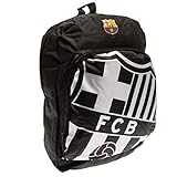 Barcelona Football Club React Black Backpack Silver Foil Crest Badge School Gym