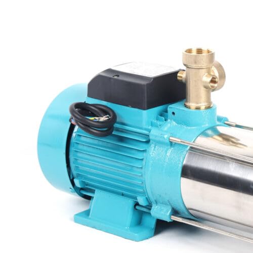 Pompa centrifuga per acqua domestica, pressostato da giardino, pompa centrifuga da giardino, autoadescante, durevole, grazie alle pompe per fontane profonde, 1300 W, 9,8 bar, 4000 l/h (pressostato