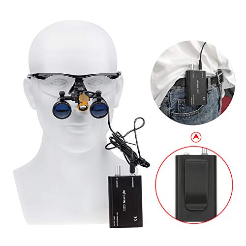 Bonew 3.5X Loupes Head Lamp With Filter Clip-On Type Carry Type + Aluminum Box Dy-004 (Black) #TOP1