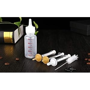 Pet Feeding Bottle and Replacement Mini Nipples with Syringes