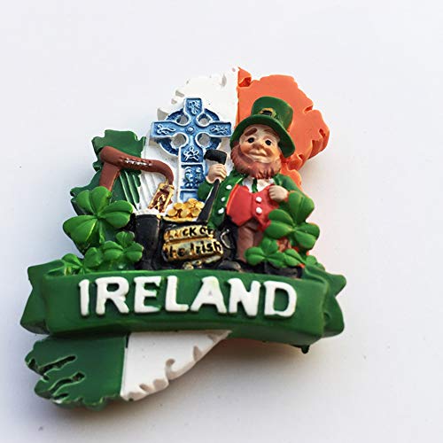 Imán decorativo rectangular 3D para refrigerador Irlanda miniatura 4