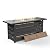 SUNSHINE VALLEY Propane Gas Fire Pit Table 57" 0utdoor Firepit Table Rectangular Wood-Like Tabletop with Glass Rock, Black Outdoor Fire Pit for Patio Outdoor Outside Garden Backyard Deck