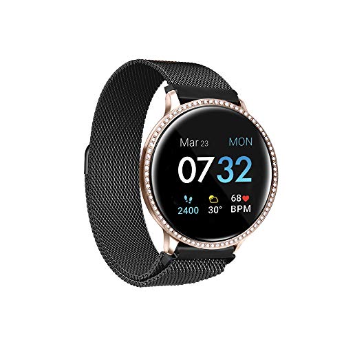 iTouch Sport SE Smartwatch Fitness Tracker Body Temperature Heart Rate Step Counter Sleep Monitor IP68 Waterproof for Women and Men up to 30 Day Battery Touch Screen Compatible w Android & iOS (43mm)