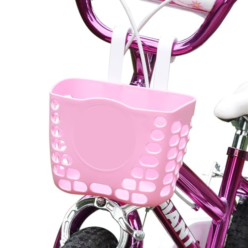 Cesta de bicicleta infantil, cesta de bicicleta infantil com alças ajustáveis, cesta frontal de bici