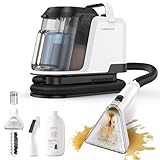 Uwant Y100 Aspiradora de Agua Tapiceria, 600W 18 kPa, Doble Depósito 1.2L y Autolimpieza, Higieniza 99.9% con Detergente 500ml y Cepillos, Limpiador de Tapicerías, Para Sofá, Alfombra y Colchón