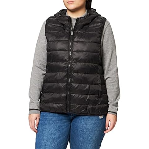 ONLY CARMAKOMA Damen CARNEWTAHOE Hood Waistcoat CC OTW Steppweste, Black, M-46/48 Cover