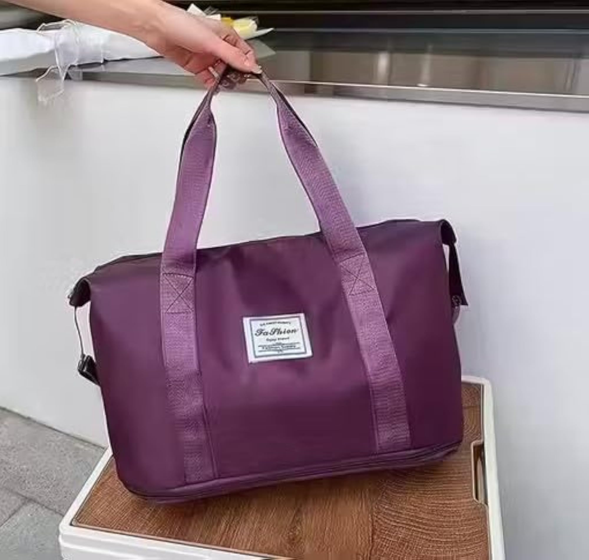 Women's Nylon Expandable Travel Duffle Bag, Waterproof