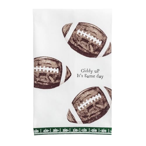 Mud Pie Football Tailgate Giddy Up Flour Sack Towel