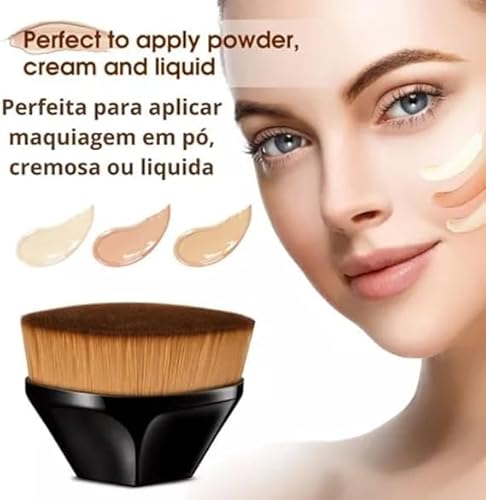 Pincel De Maquiagem Mágico Hexagonal Base Perfeita Blogueira Tiktok Flawless Brush Pincel Para Pó Im