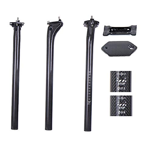 ESEN SP 3k Glänzend Carbon Fiber Sattelstütze - 27,2/31,6 mm * 350/400 mm für Mountainbike/Rennrad BMX - Radfahren Fahrrad Rohr