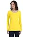 Anvil 399 Ladies Featherweight Long-Sleeve Scoop T-Shirt, Lemon Zest, Medium