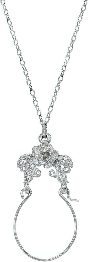 Sterling Silver Rose Flower Charm Holder - Image 2