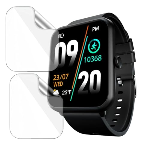Image of 2 Pack| Smartwatch Screen Protector for Fire Boltt Ninja Call Pro Plus |1.83 inch| | Flexible TPU Film, 9H Scratch Resistant, Bubble Free Installation - Not Tempered Glass
