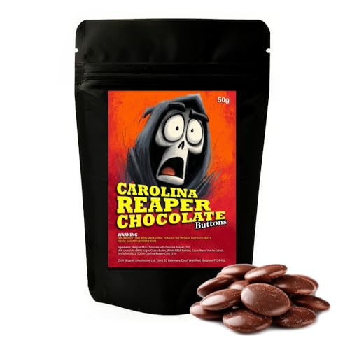 Carolina Reaper Milk Chocolate Buttons 50g – Fiery Hot Chilli Chocolate Snack
