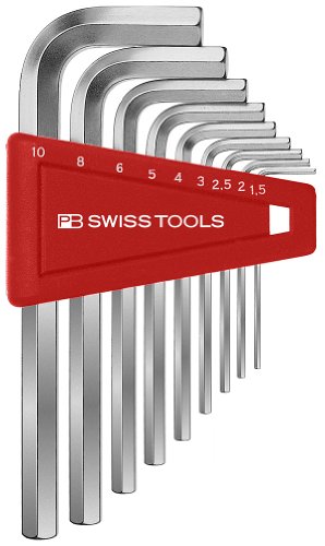 PB Swiss Tools PB 210 H L-shaped hex key set Métrico 9pieza(s) - Llaves hexagonales (L-shaped hex key set, Métrico, 9 pieza(s), 1.5,2,2.5,3,4,5,6,8,10 mm)