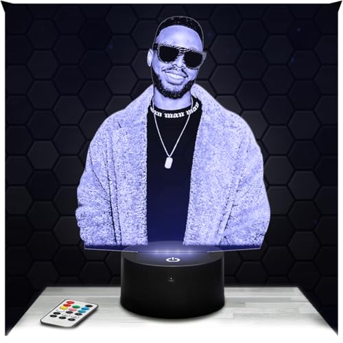 Lampephoto.fr - Lampe 3D Dadju Rappeur Chanteur Marseillais, Veilleuse Tactile Led, Effet...