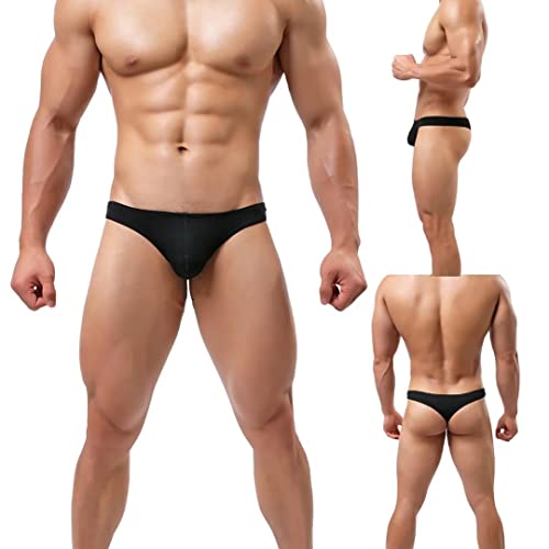 Pdbokew Men's Thongs Underwear G-String Quick-Drying Comfortable T-Back 3Pack Large #TOP2