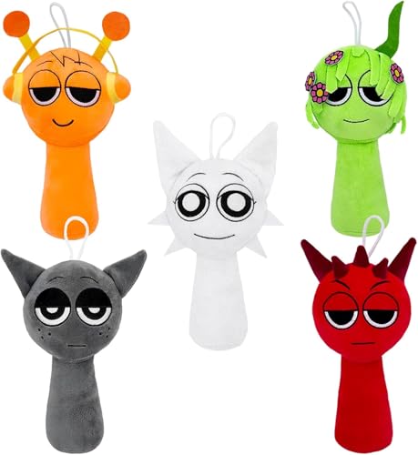 CHANCCI 5PCS Plushies Merch,9.8" Funny Plushies For Games Fans,Soft Stuffed Animal Pillow Figure Doll,Super Soft Collectible Stuffed Toy Christmas Birthday Gifts for Adult Kids
