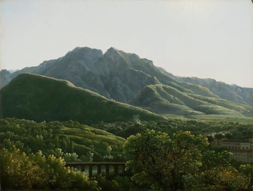 Affiche toile Jean Bidauld Vue du pont de Cava tableau salon 60x90cm