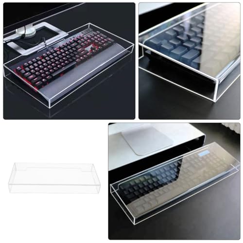 Cubierta protectora transparente de acrílico y protector de teclado antipolvo removible 3