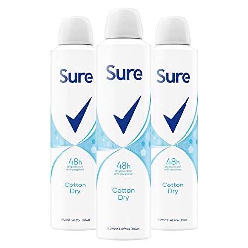 Image of Sure Cotton Dry Anti-Perspirant For Women 250ml - Pack of 3