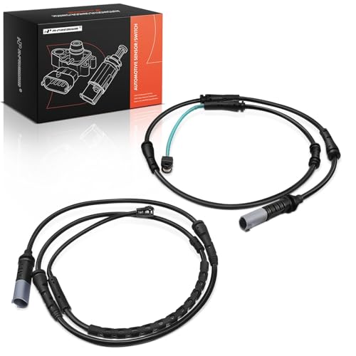 A-Premium Front and Rear Disc Brake Pad Wear Sensors Compatible with BMW 528i, 535d, 535i, 550i, 640i, 650i, 528i/535d/535i/550i/640i/650i xDrive, Alpina B6 xDrive Gran Coupe, ActiveHybrid 5, 2-PC Set