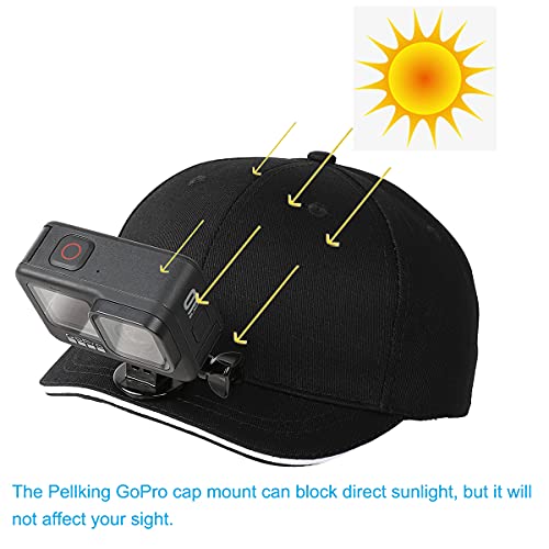 PellKing-Action-Camera-Baseball-Cap-MountAngel-Adjustable-Action-Camera-Baseball-hat-Mount-Compatible-for-GoPro-5-Session-Hero-9876543-Plus321DJI-OSMO-Action-Cameras-Black