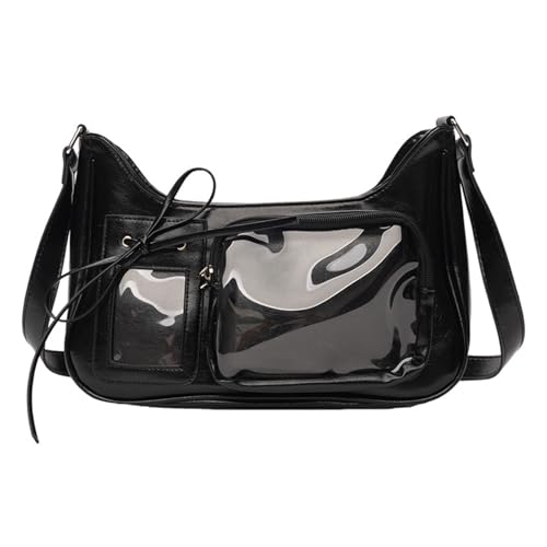 Only Borsa a tracolla vuota XITEA Moda Anime Patterned Satchel Per Le Donne Combinando Individualità E Praticità DELL\'UNITÀ elaborazione di Cuoio Spalla Crossbody Borse Anime Borsa, Nero , One Size