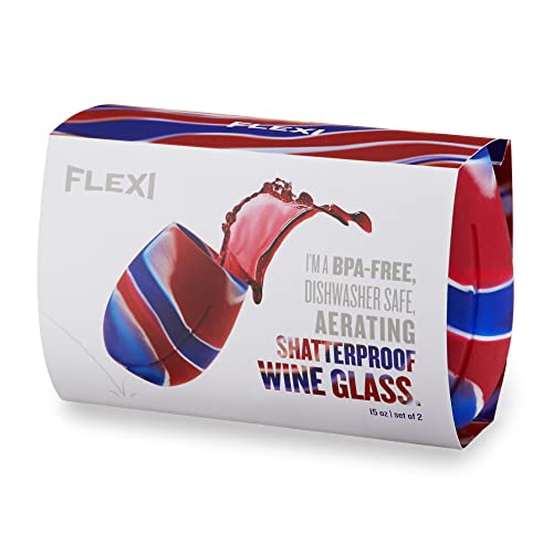 True Flexi Tie Dye Aerating Silicone Tumblers, Stemless Flexible Silicone Wine Glasses, 16 Ounces, Set Of 2, Dishwasher Safe Drinkware, Multicolor #TOP7