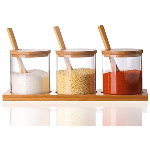 Lawei Set of 3 Condiment Jars Cover